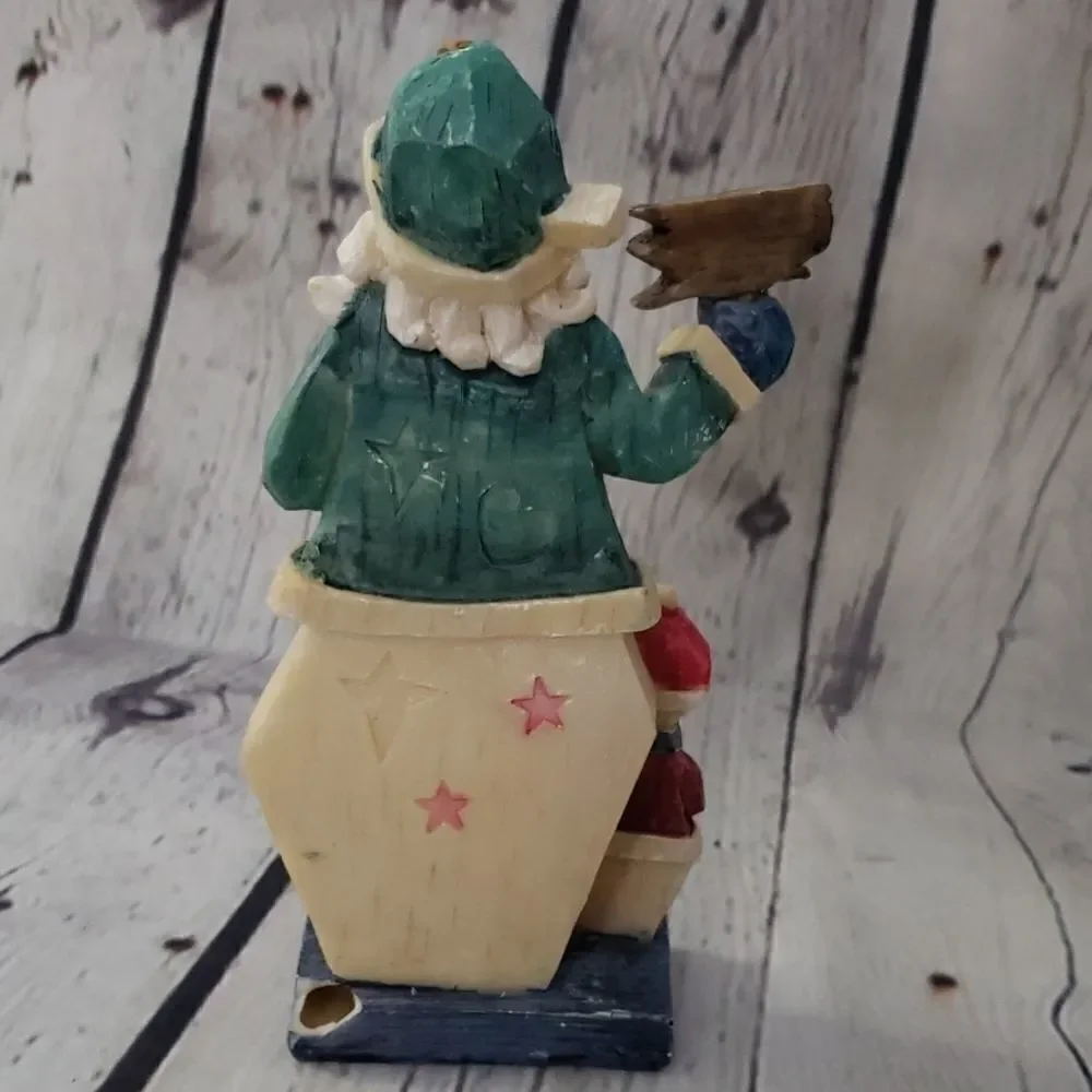 Vintage Welcome Santa and Bear Figure Christmas Decor